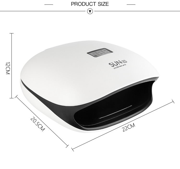 size of led nail lamp dryer