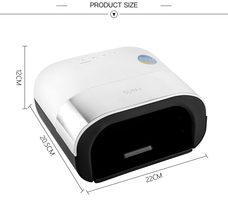 size of sun3 uvled nail lamp