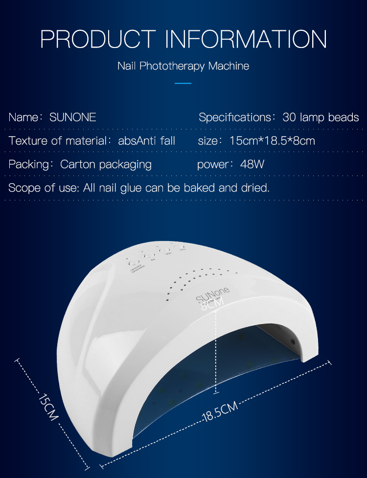 paremeter of Sunone uv nail lamp dryer