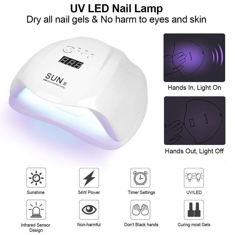nail light uv lamp manicure dryer curing gel nail